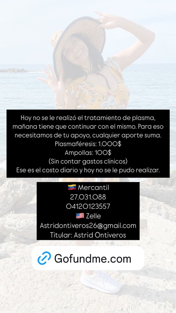 Sigo necesitando apoyo, esta lucha es diaria. Cada aporte suma, se los juro. Mi mamá sigue en coma, pero sus valores han mejorado un poco ❤️‍🩹🥺 <a href="/fundacionjesed/">Fundacion Jesed</a> #GoFundMe gofund.me/7268f134 #caracas