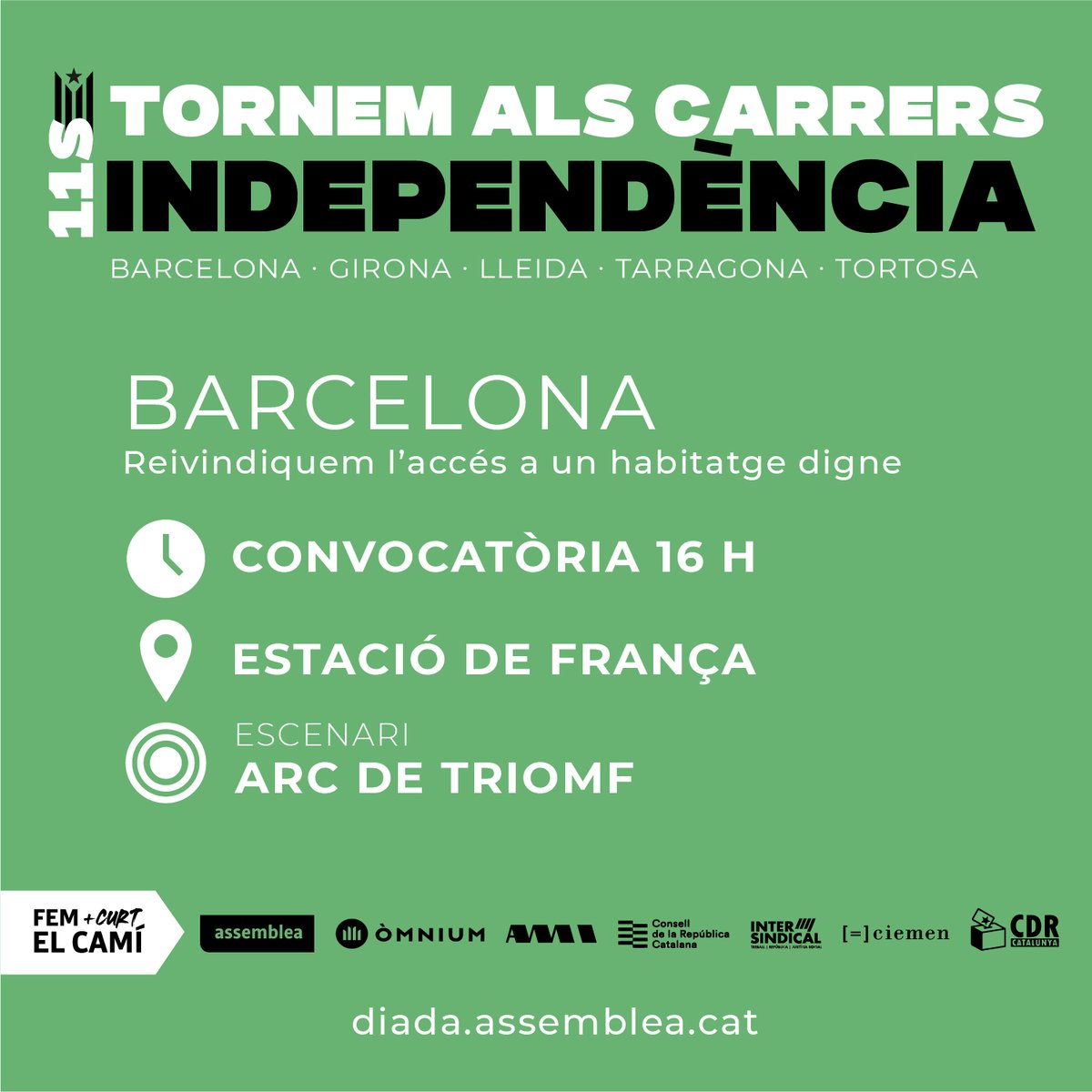 Els CDR ens afegim a la convocatòria per la Diada. Empènyer plegats és una reivindicació de sempre, i cada vegada és més urgent. Afegeix-t'hi. Si pretenem arribar on volem, hem de ser-hi tothom.