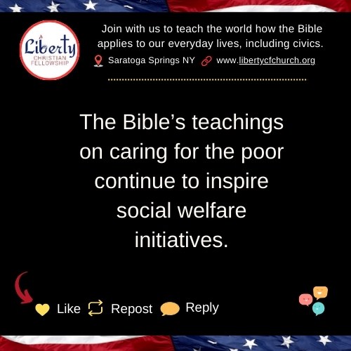 libertycfchurch's tweet image. Caring for the poor is a biblical mandate that shapes our social policies. #CareForThePoor #BibleVerse