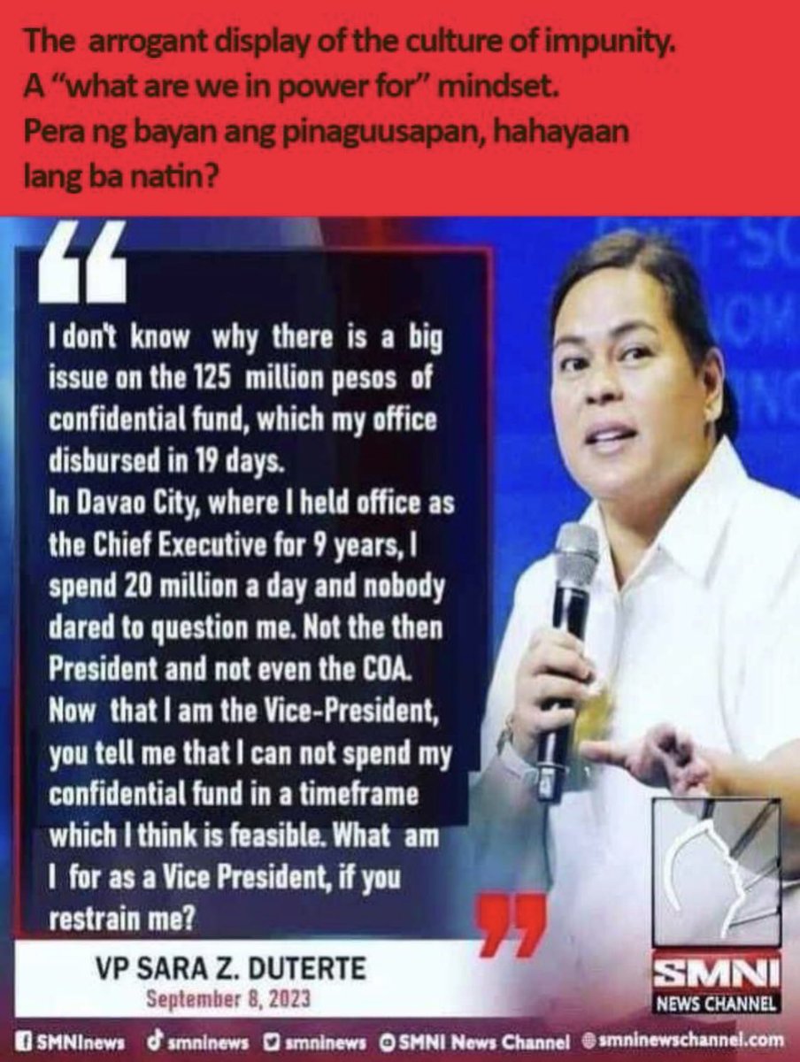 leisbeth_recto's tweet photo. Huwat? Madumb Pusit says she spent P20-M a day for 9 years as a mayor daw and nobody dared to question her?

Is this true?

ctto https://t.co/7D8AFHGJIU