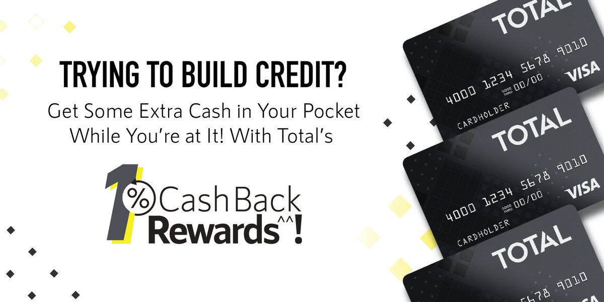 totalcardvisa's tweet photo. Your New Credit Chapter Just Got Better with Total's 1% Cash Back! Apply Today! https://t.co/e9tv5aQUSb https://t.co/GcSexaPZMj