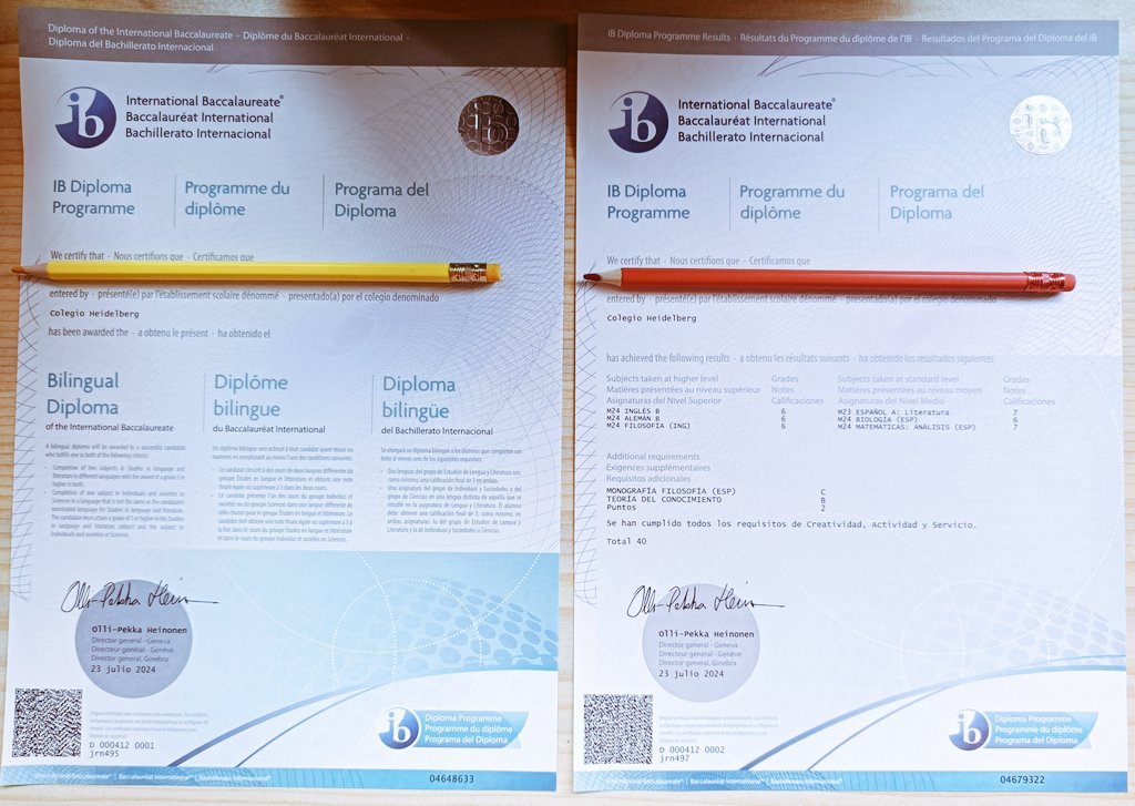 Isis Comas (@isisprofe) on Twitter photo 🗣️📢 Aviso a recién diplomados del <a href="/iborganization/">International Baccalaureate</a> del <a href="/ColeHeidelberg/">Colegio Heidelberg</a>
Ya hemos recibido los Diplomas, con lo que pueden pasar a buscarlos cuando consideren 🤗
Recomendación: llamen/contacten con el Secretario Académico antes de ir al Colegio, para que les tenga todo listo 😇 🗣️📢 Aviso a recién diplomados del <a href="/iborganization/">International Baccalaureate</a> del <a href="/ColeHeidelberg/">Colegio Heidelberg</a>
Ya hemos recibido los Diplomas, con lo que pueden pasar a buscarlos cuando consideren 🤗
Recomendación: llamen/contacten con el Secretario Académico antes de ir al Colegio, para que les tenga todo listo 😇