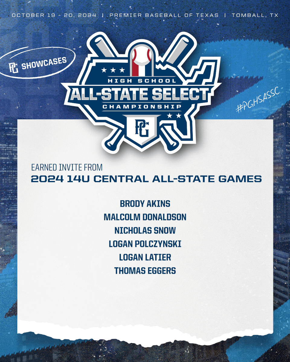 PGShowcases's tweet photo. More Invites earned to the 2024 PG HS All State Select Championship. #PGHSASSC @PerfectGameUSA 

Check out more info 👇
https://t.co/WJjRgVUlF9 https://t.co/nTCFy1FLdR