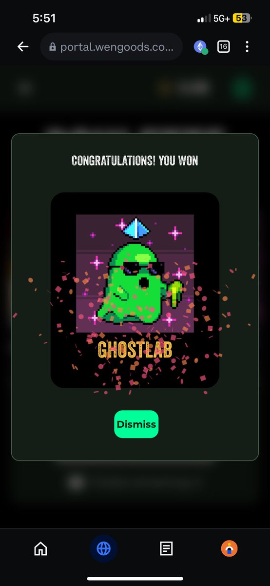 Was able to grab on last GORG from <a href="/wen_goods/">WenGoods</a> before the mintout and also received a <a href="/GhostLabNFT/">Ghost Lab 👻</a> from spinning the wheel! 

Huge congrats to the whole team on the organic mintout! 📈 Excited for my $GOODS and gotta start saving for Box B! 

#LFGorg