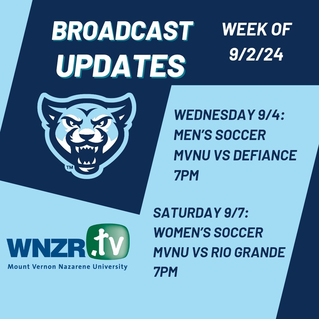 Voice of the Cougars (@wnzr_sports) on Twitter photo The Defiance Yellow Jackets and Rio Grande Red Storm calling this week! Watch live and Go Cougs! <a href="/MVNU_Cougars/">MVNU Athletics</a> The Defiance Yellow Jackets and Rio Grande Red Storm calling this week! Watch live and Go Cougs! <a href="/MVNU_Cougars/">MVNU Athletics</a>