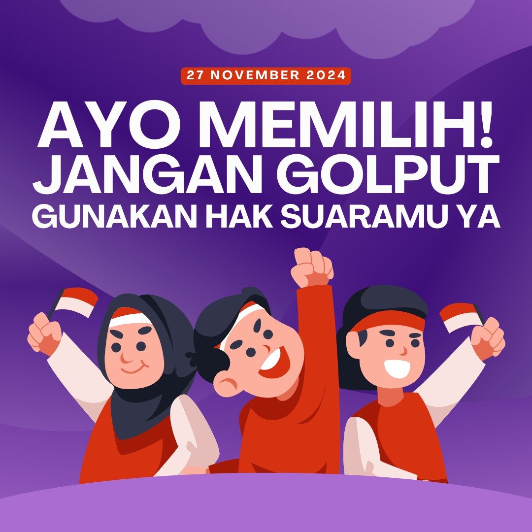 subang_damai's tweet photo. Ayo memilih! Jangan golput gunakan hak suaramu ya
JANGAN GOLPUT https://t.co/J2Gatb4mhq