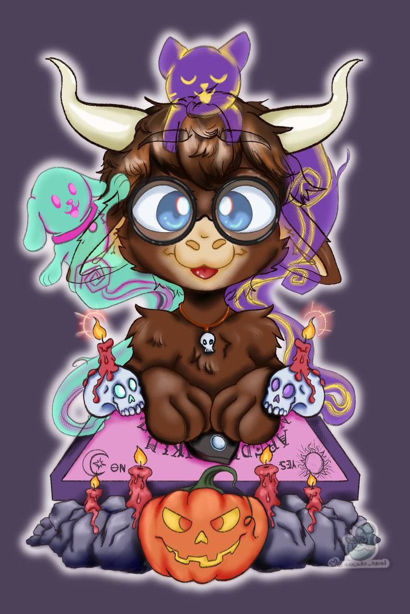 Ouija YCH is open 🔮
✨️Unlimited Slots 
✨️Any species/gender 
✨️Only $20 USD 
Open until spooky season is over! 🎃👻
DM me on here or @SpoopyCado on telegram to claim! Wanting more info? Check out my site: avocadothekobold.carrd.co
#furry #furryart #ychcommission #furryfandom