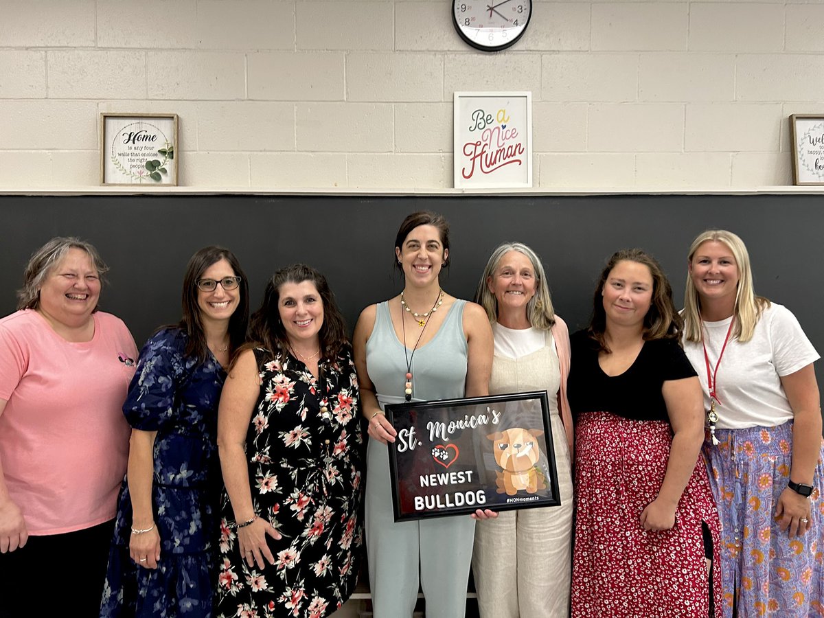 Ms.Lisa (she/her/elle) (@mslisa4321) on Twitter photo We had an amazing #ocsbFirstDay meeting all of our SK friends - and we are over the moon excited to meet our newest Kinder Bulldogs over the next few days! 🐾♥️
<a href="/StMonicaOCSB/">St. Monica School</a> #MONmoments <a href="/LauraAnnP2/">Laura Ann P</a> <a href="/mssutherland8/">Ms. Sutherland (She/ Her)</a> <a href="/LeahTay49047875/">Leah Taylor (she/her)</a> <a href="/morgan_kelahear/">Morgan Kelahear</a> We had an amazing #ocsbFirstDay meeting all of our SK friends - and we are over the moon excited to meet our newest Kinder Bulldogs over the next few days! 🐾♥️
<a href="/StMonicaOCSB/">St. Monica School</a> #MONmoments <a href="/LauraAnnP2/">Laura Ann P</a> <a href="/mssutherland8/">Ms. Sutherland (She/ Her)</a> <a href="/LeahTay49047875/">Leah Taylor (she/her)</a> <a href="/morgan_kelahear/">Morgan Kelahear</a>