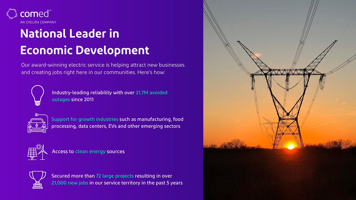 We're proud to be recognized by <a href="/SiteSelection/">Site Selection</a> as a national leader for our work driving economic growth and job creations in northern Illinois. Check out below how our work is powering #OurCommunities and 9 million people we serve.