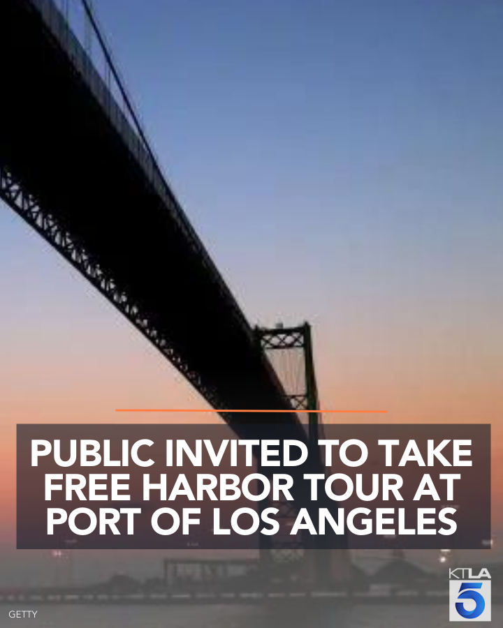 KTLA's tweet photo. The Port of Los Angeles is inviting the public to tour the L.A. Harbor and see some of the city’s most bustling landmarks from a new perspective. https://t.co/wzir9nIBPa https://t.co/EdxlByLkQZ