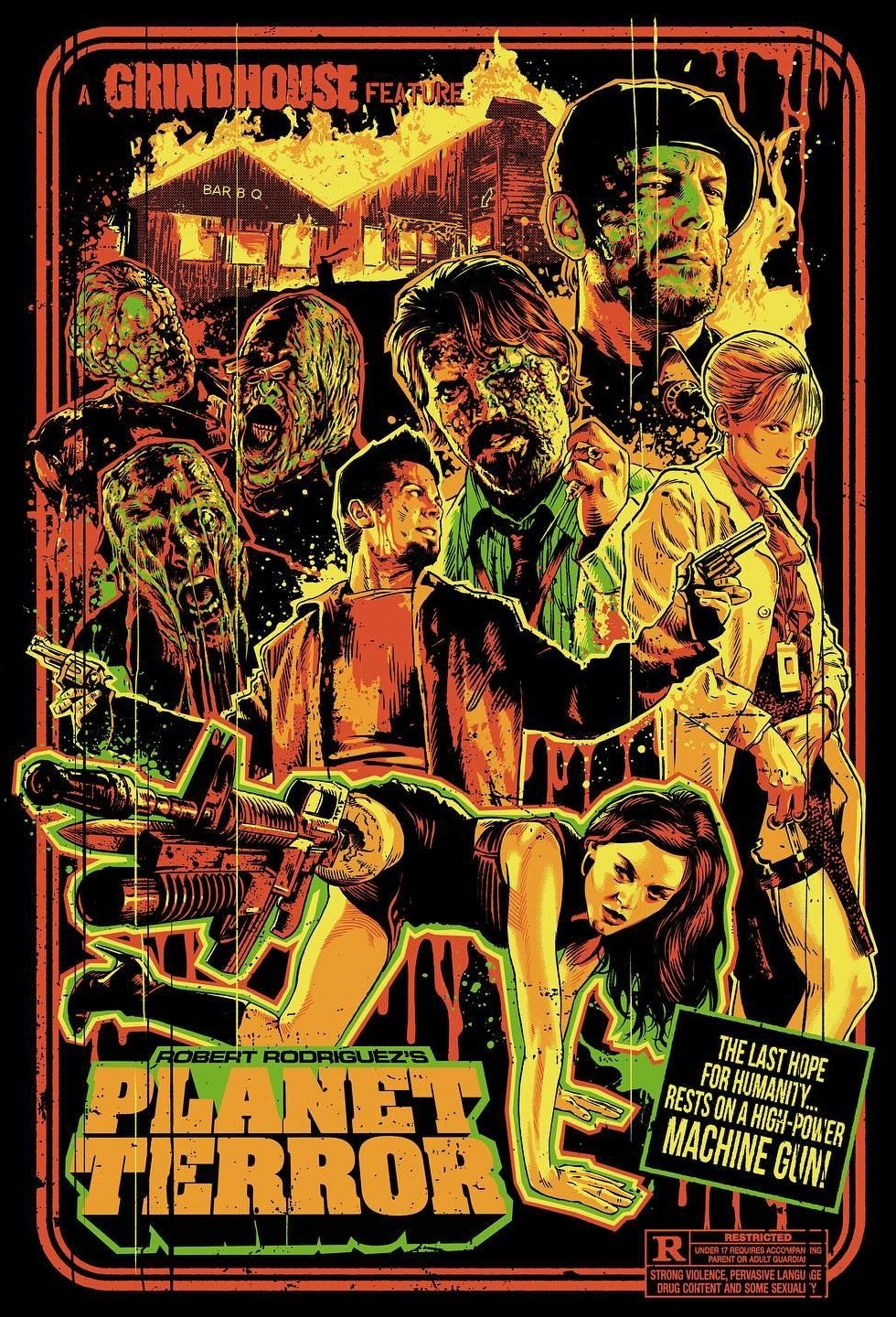 PLANET TERROR - 11x17 Framed Movie Poster - Walmart.com
