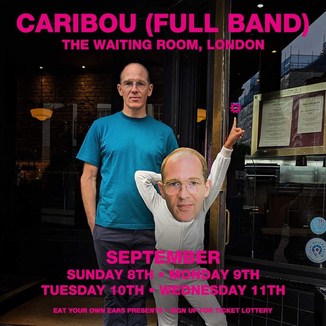TIP 🥁 

If you signed up for the <a href="/caribouband/">Caribou</a> full band special intimate shows <a href="/WaitingRoomN16/">The Waiting Room</a> it’s worth checking your emails to see if you were successful in the Caribou Lottery 🏆 🍀