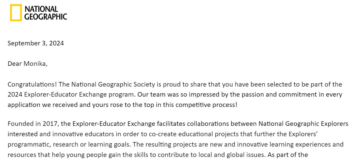 Monika Moorman (@mrsmoorman1) on Twitter photo Not a shabby way to start the week! 💚
Thrilled to be teaming up with the incredible <a href="/EmmaBaysal/">Assoc Prof Beadolog</a> to craft unique experiences that will hopefully inspire the next generation of young explorers. Thank you <a href="/NatGeoEducation/">Nat Geo Education</a>!
#ExplorerEducatorExchange
#GrosvenorTeacher Not a shabby way to start the week! 💚
Thrilled to be teaming up with the incredible <a href="/EmmaBaysal/">Assoc Prof Beadolog</a> to craft unique experiences that will hopefully inspire the next generation of young explorers. Thank you <a href="/NatGeoEducation/">Nat Geo Education</a>!
#ExplorerEducatorExchange
#GrosvenorTeacher