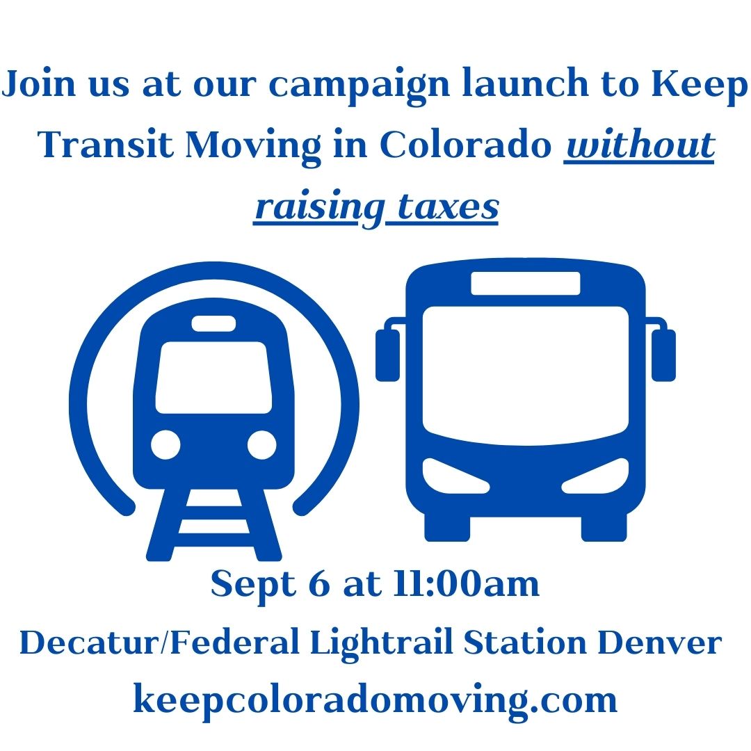 We're working to pass a ballot measure this November to ensure <a href="/RideRTD/">RTD</a> can keep the money they raise for transit improvements. Join us for the campaign launch at 11am this Friday, 9/6, at the Decatur-Federal Station! 🗳️💪

More deets at keepcoloradomoving.com