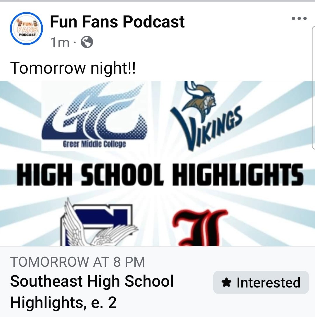 Join us for episode 2 at 8 pm est Wed! Bookmark wsbn.tv/channel-24-fun…
To watch. <a href="/BlueEagleAD/">BlueEagleAD</a> <a href="/BJack1973/">Bailey Jackson</a> <a href="/wsbn_tv/">WSBN TV World Sports Broadcasting Network</a> <a href="/GMCBlazerNews/">Greer Middle College</a> <a href="/CHS_BlueEagles/">Clover High School</a> #highschoolhighlights