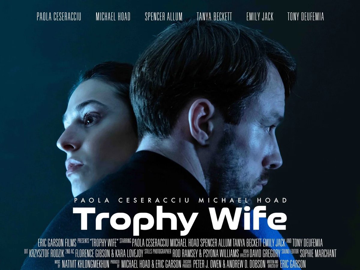 Congrats to <a href="/Eric_Garson/">Eric Garson</a>, whose unnerving sci-fi horror film Trophy Wife is steaming on Prime now. We met at Frightfest after a film financing talk and ended up having a long chat. I’m delighted I got to see his film!