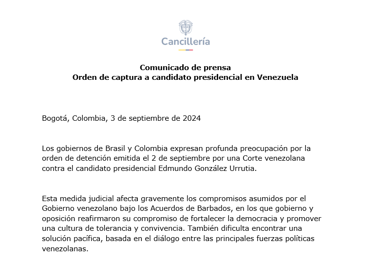 Cancillería Colombia tweet media