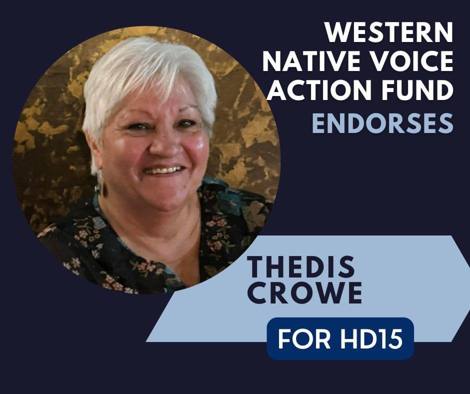 wnvaf's tweet image. WNVAF is pleased to endorse Thedis Crowe. Thedis knows firsthand the challenges our Native communities face. Raised on the Blackfeet reservation and now living on the CSKT reservation, she shares her communities dream for a better future.
#mtleg #mtpol #nativevoice
