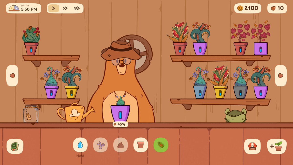 tapteek's tweet photo. Change up the vibe in The Green Book by customizing your shop's walls! 🎨✨ From cozy wood paneling to vibrant colors, create the perfect backdrop for your magical plants. 🌿💚 

(Note: This feature is not available in the demo.)

#indiegame #cozygames #gamedev #shop https://t.co/YVGjC7gpEM