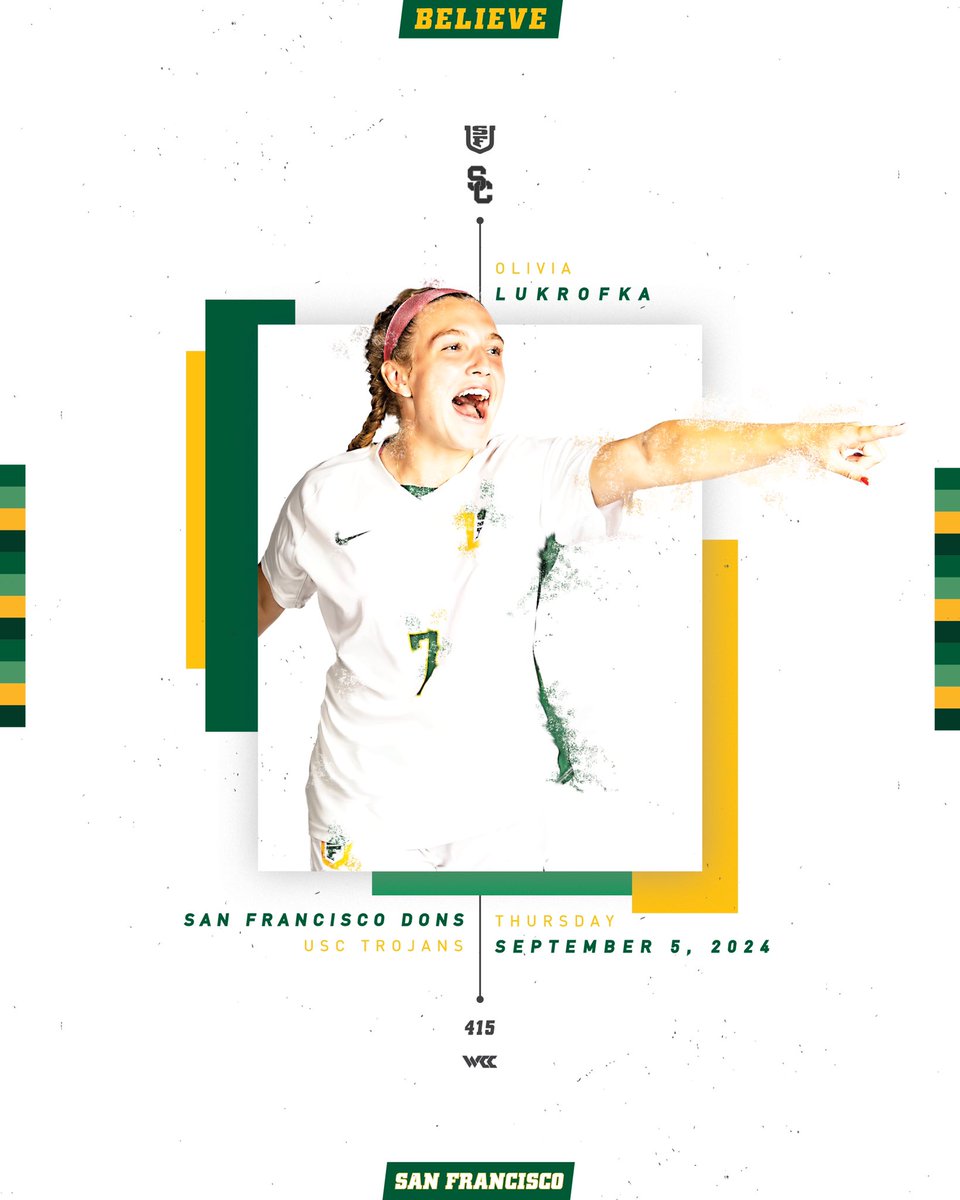 San Francisco Athletics (@donsathletics) on Twitter photo Big Game Alert ⚽️ <a href="/USFDonsWSoccer/">San Francisco Women's Soccer</a> versus <a href="/USC_WSoccer/">USC Women's Soccer</a>!!!
🗓Thursday, 0️⃣9️⃣/0️⃣5️⃣
🕰 6️⃣PM at Negoesco Stadium
Get your tickets online today at usfdons.com/tickets
#USFDons . #WCCsports Big Game Alert ⚽️ <a href="/USFDonsWSoccer/">San Francisco Women's Soccer</a> versus <a href="/USC_WSoccer/">USC Women's Soccer</a>!!!
🗓Thursday, 0️⃣9️⃣/0️⃣5️⃣
🕰 6️⃣PM at Negoesco Stadium
Get your tickets online today at usfdons.com/tickets
#USFDons . #WCCsports