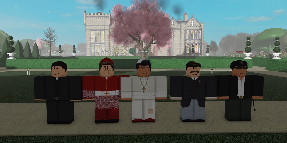 BEL_HMArthur's tweet photo. His Majesty, met with His Holiness, Pope Gregory XIV. In this meeting both discussed how both nations can come together &amp; help each other out. We wish His Holiness, the best time in Belgium &amp; hope he enjoys his gift.

#fictional #Roblox #BelgiumRBLX https://t.co/rv797Ng6X4