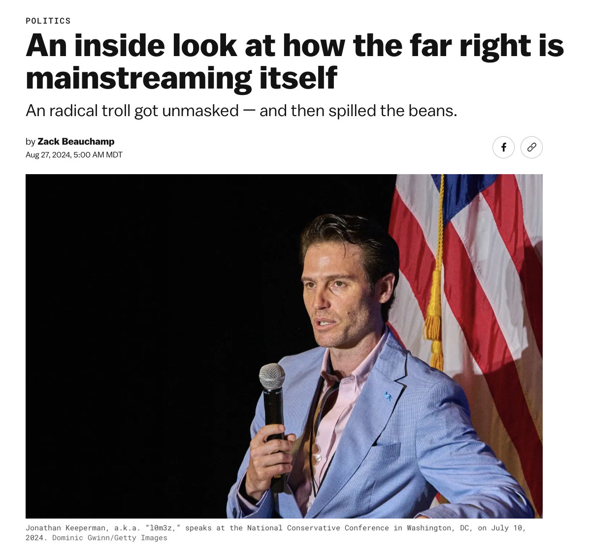 L0m3z's tweet photo. Just seeing this article from @voxdotcom about me. If you strip out the inflammatory insinuations, it's actually not so bad. The high-low rhetorical strategy is intentional, and the author at least seems to get that. 

(Also, finally, an article about me that uses my photo!) https://t.co/zMUQnmuaUH