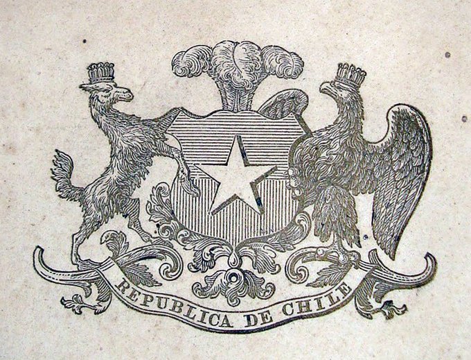 RenzoVaccarezza's tweet photo. El 4 de septiembre de 1920, por decreto del Ministerio de Guerra, se fijó el modelo oficial del escudo nacional, se incorporó la frase: 
"Por la razón o la fuerza".