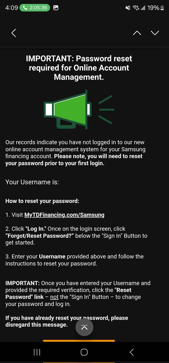 cher_0620's tweet photo. @TDBank_US I haven't been able to log on to samsung financing in months. Been on hold over 3 hours today. You also sent me an email that says here's your user ID to log on and it's blank! No user ID listed. I don't have an account # so I can't reset online. You guys suck! #cfpb https://t.co/zMTKauUZd5