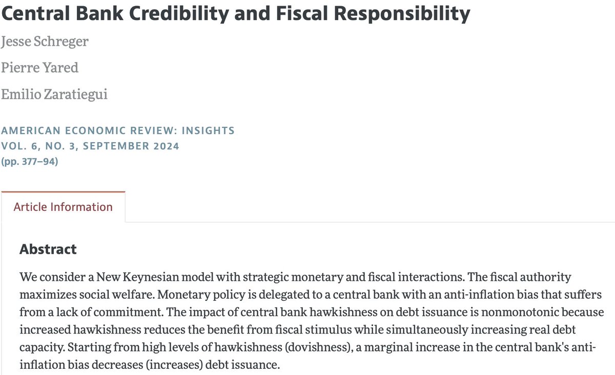 Emilio Zaratiegui (@e_zaratiegui) on Twitter photo I am thrilled to see my first publication in the latest issue of AER: Insights!!!
I had a great time working with <a href="/JSchreger/">Jesse Schreger</a> and <a href="/YaredPierre/">Pierre Yared</a> on this, from whom I learned a lot.
👉aeaweb.org/articles?id=10… I am thrilled to see my first publication in the latest issue of AER: Insights!!!
I had a great time working with <a href="/JSchreger/">Jesse Schreger</a> and <a href="/YaredPierre/">Pierre Yared</a> on this, from whom I learned a lot.
👉aeaweb.org/articles?id=10…