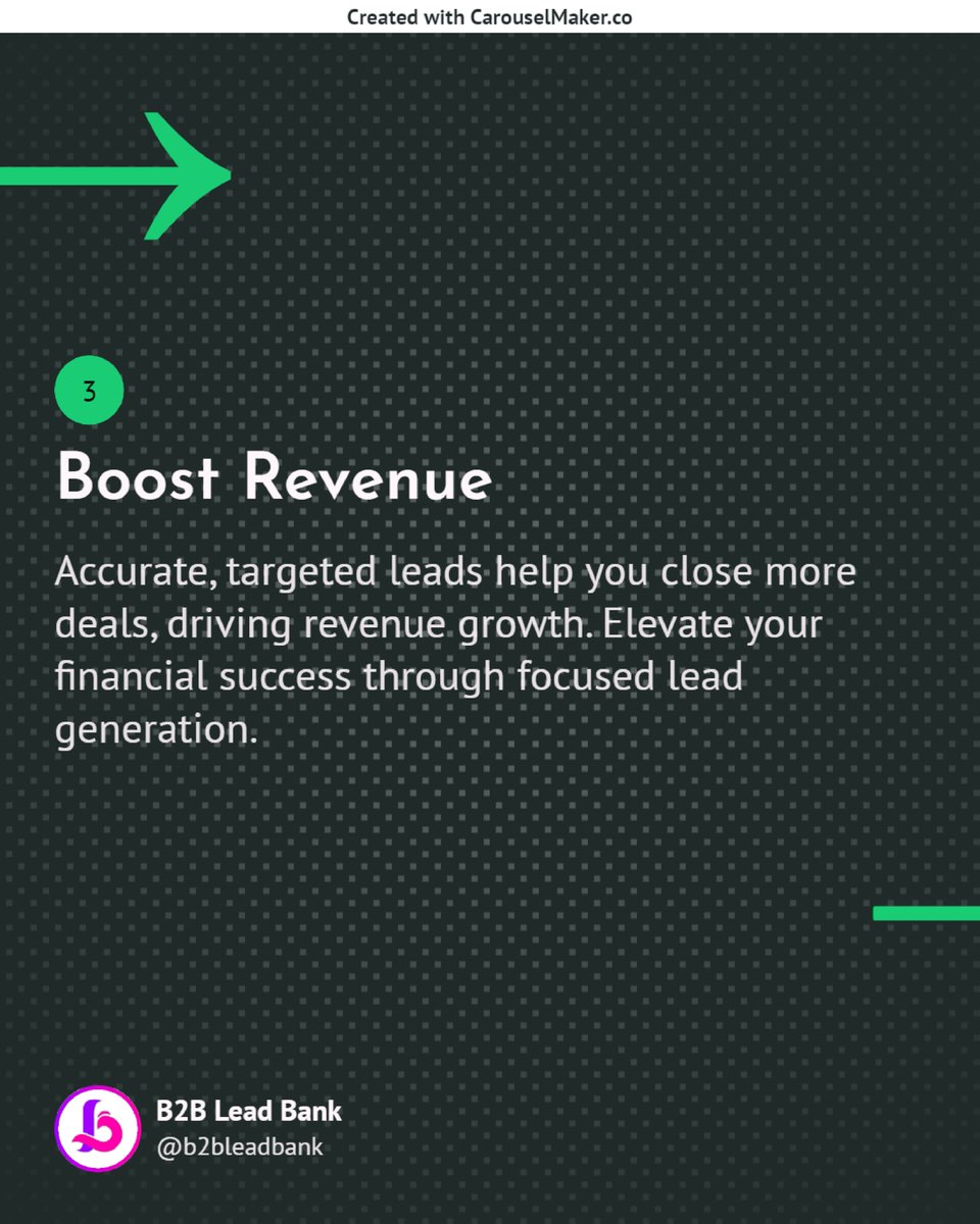 B2bleadbank's tweet photo. 🌐 Boost your business with high-quality B2B leads! 🚀 Save time, increase conversions, and build lasting relationships with targeted leads. Contact B2B Lead Bank today! 📞 #B2BLeads #BusinessGrowth #LeadGeneration #SalesSuccess #B2BLeadBank https://t.co/hYt6wdRJAk
