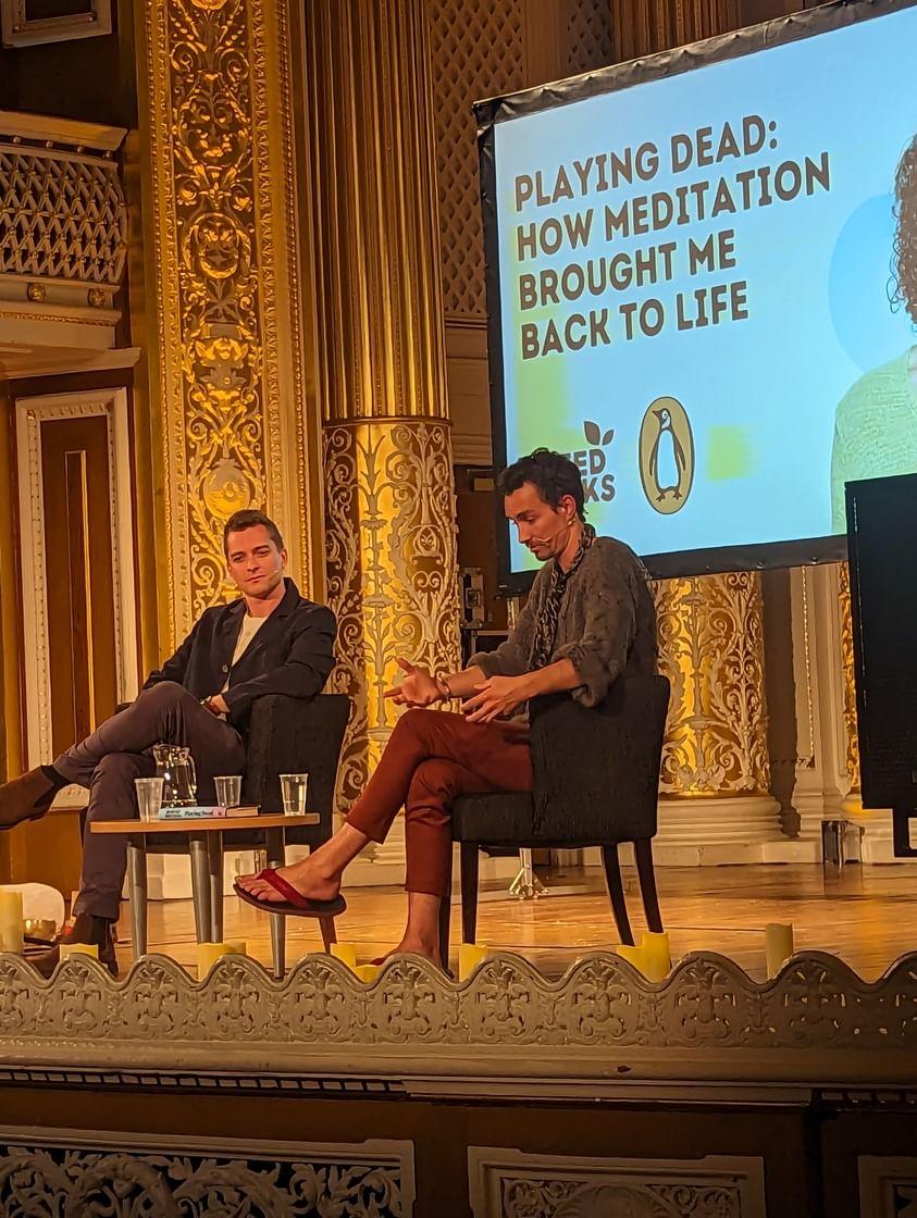 adorexalaska's tweet photo. Absolutely loved hearing @RobMSheehan talk about his meditation journey ✨ can't wait to read the book!
Apart from the very rude and disruptive women there, it was a great night, the meditation was beautiful❤️ #playingdead #robsheehan https://t.co/ETiDp6xF6j