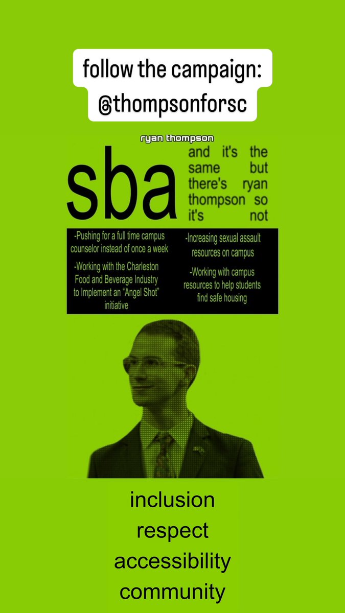 ThompsonForSC's tweet image. My platform is simple: IRAC. If you’re a law student you’ll get this acronym, but for my campaign it means
Inclusion 
Respect
Accessibility 
Community

Follow my insta @thompsonforsc to learn more!
