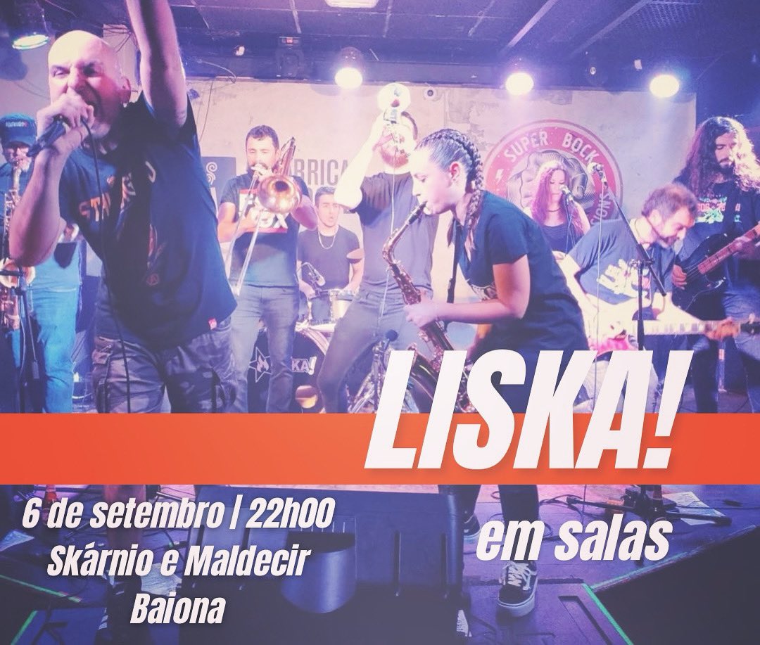 Que passa Baionaaa!! Vemo-nos nesta sexta-feira dia 6 de setembro às 22h00 no Skarnio e Maldecir 👊🏾👊🏾

Entrada livre 🏴‍☠️

Nom faltedes!! 🫵🏽

#liska #baiona #valminhor #galunk #stayrebel #galiza #rude #attitude #ska #punk #lovemusic #hatefascism #fcknzs #hateracism #antifascista