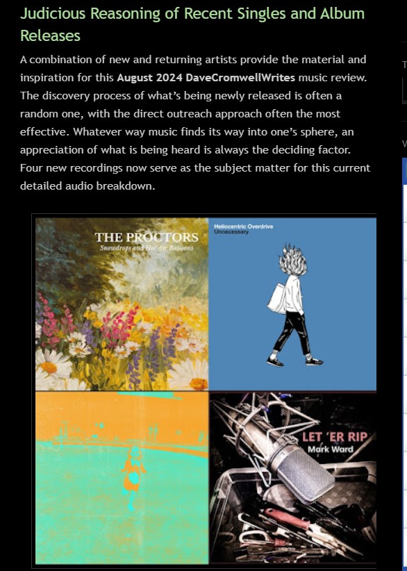 Dave Cromwell (@davecromwell) on Twitter photo A brand new #DaveCromwellWrites Music Feature has arrived, focusing on the finest new releases. Grab on to these crucial days. Featuring <a href="/pateticorecords/">Tom Lugo</a> <a href="/IndiepopSunday/">Sunday Records</a> and more! Check it out <a href="/redleaf1221/">Phyllis Whitney/Redleaf 🍁</a> ✍️ #NewMusicAlert #Reviews
davecromwellwrites.blogspot.com/2024/08/judici… A brand new #DaveCromwellWrites Music Feature has arrived, focusing on the finest new releases. Grab on to these crucial days. Featuring <a href="/pateticorecords/">Tom Lugo</a> <a href="/IndiepopSunday/">Sunday Records</a> and more! Check it out <a href="/redleaf1221/">Phyllis Whitney/Redleaf 🍁</a> ✍️ #NewMusicAlert #Reviews
davecromwellwrites.blogspot.com/2024/08/judici…