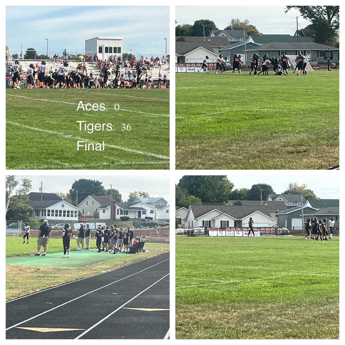 7th grade football falls to the Tigers. 36-0, final.