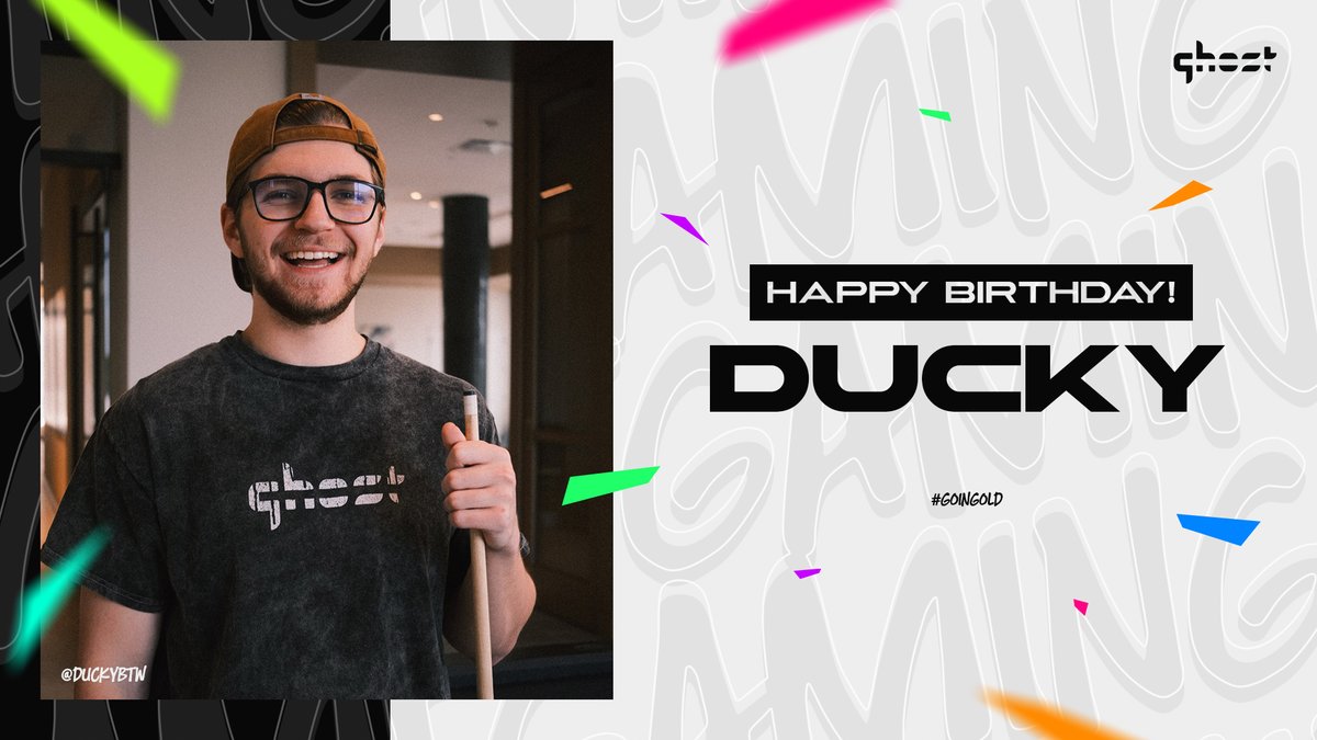 GhostGaming's tweet photo. Happy Birthday, @duckybtw! 🥳

#GoingOld https://t.co/AmMaBd4djw