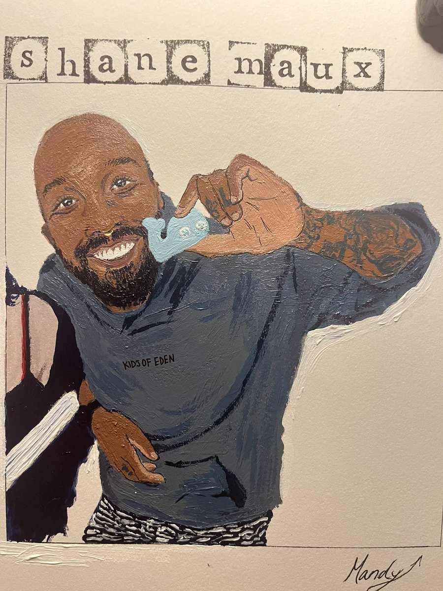 Mandy🌊🕯️ (@clemlst) on Twitter photo I painted a portrait of <a href="/shaneMauX/">DJ shane MauX</a> and the gift I gave him. I'm not too happy with how it turned out but tis the nature of being an artist🌊 I painted a portrait of <a href="/shaneMauX/">DJ shane MauX</a> and the gift I gave him. I'm not too happy with how it turned out but tis the nature of being an artist🌊