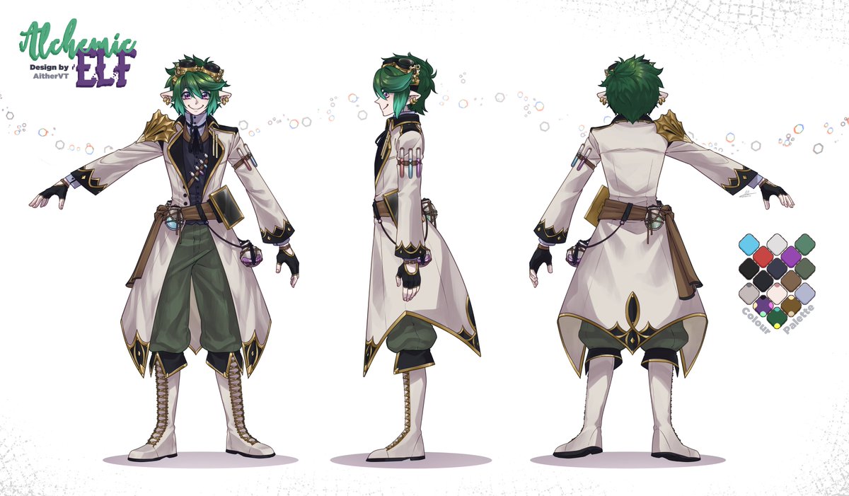 AlchemicElf's tweet image. Amery here!  I'm an elf of the former alchemical unit.  The sky ruins sure are pretty, I only wish I hadn't crashed the airship up here.

Design created by the fantastic @/AitherVT