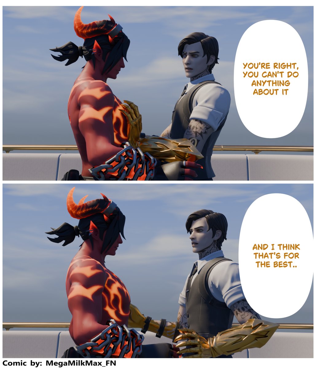 MegaMilkMax's tweet photo. 3 more pages have been added, and that kind of concludes this little scene. 

I will continue this sometime again, because I love to see my favs having a fall out. 

#Fortnite #Midas #Dominion #Fanart #Fancomic https://t.co/fcqGf5BLPq