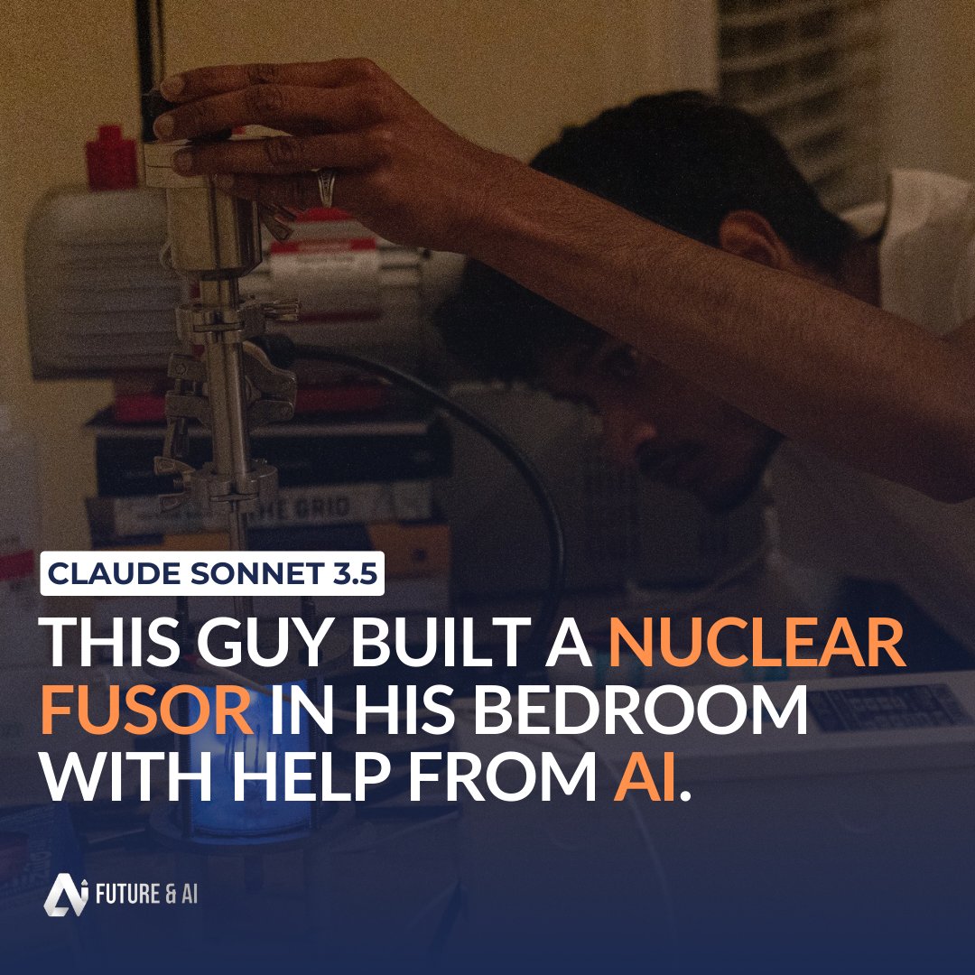 nivedan_ai's tweet image. With a little help from AI, this guy built a nuclear fusor at home! Here’s the scoop.

#AI #Claude #AIUse #NuclearEnergy #DIY
