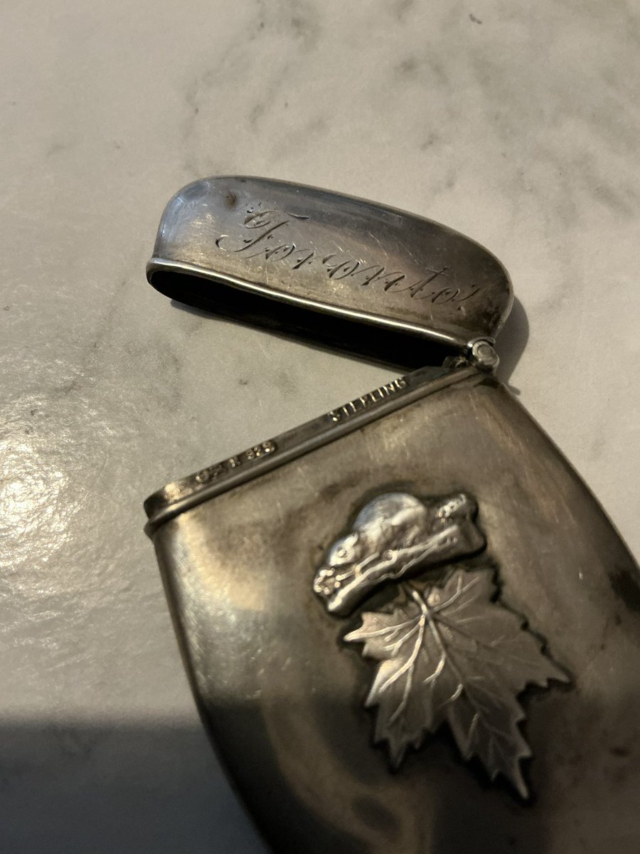 collectibulldog's tweet image. Canadian Ww1 #silver #Vesta immortal words WHAT WE HAVE WE HOLD