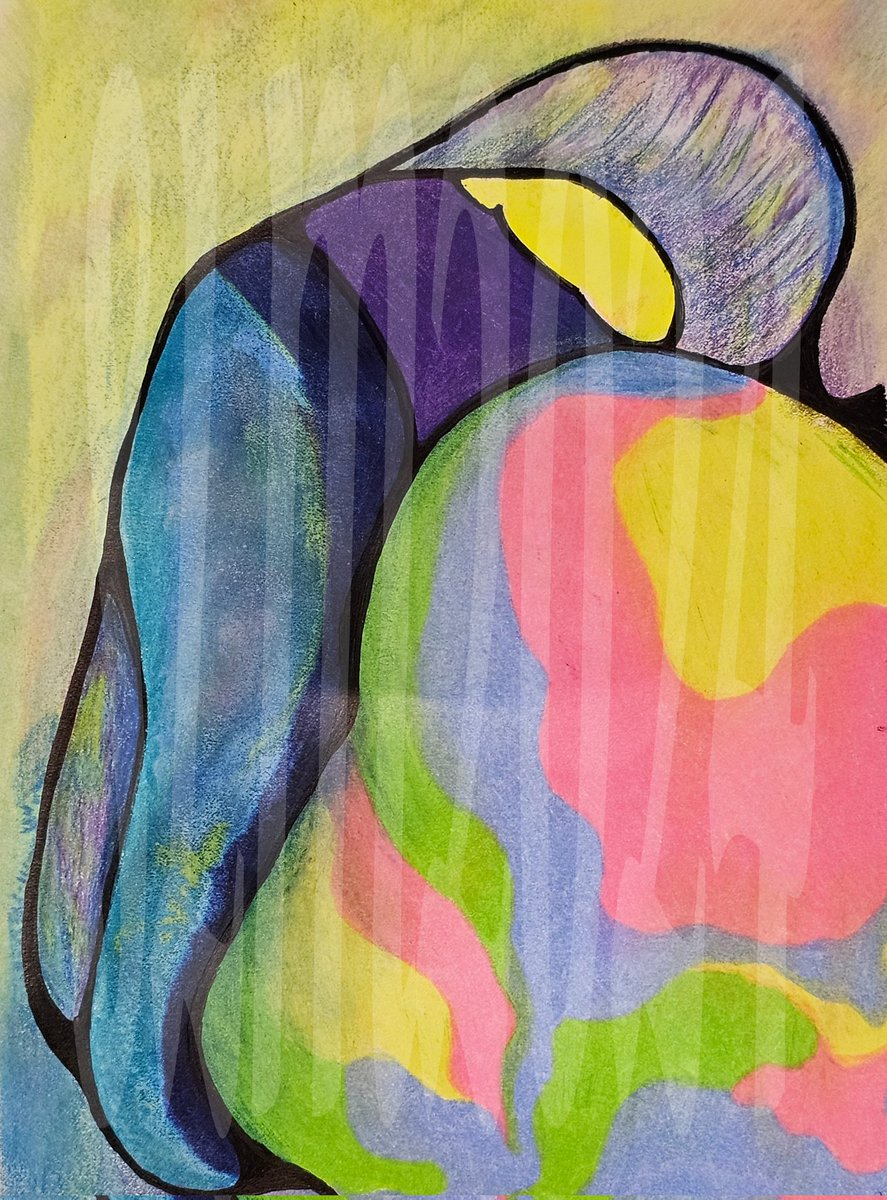 Shenanigans.

This was fun! I also learned that rubbing alcohol is a great way to blend when using colored pencils.

The, uh, ice cream lost its shape by the end, but I'm sure it's still good. 😄

I call this one "The Tongue of Angels."