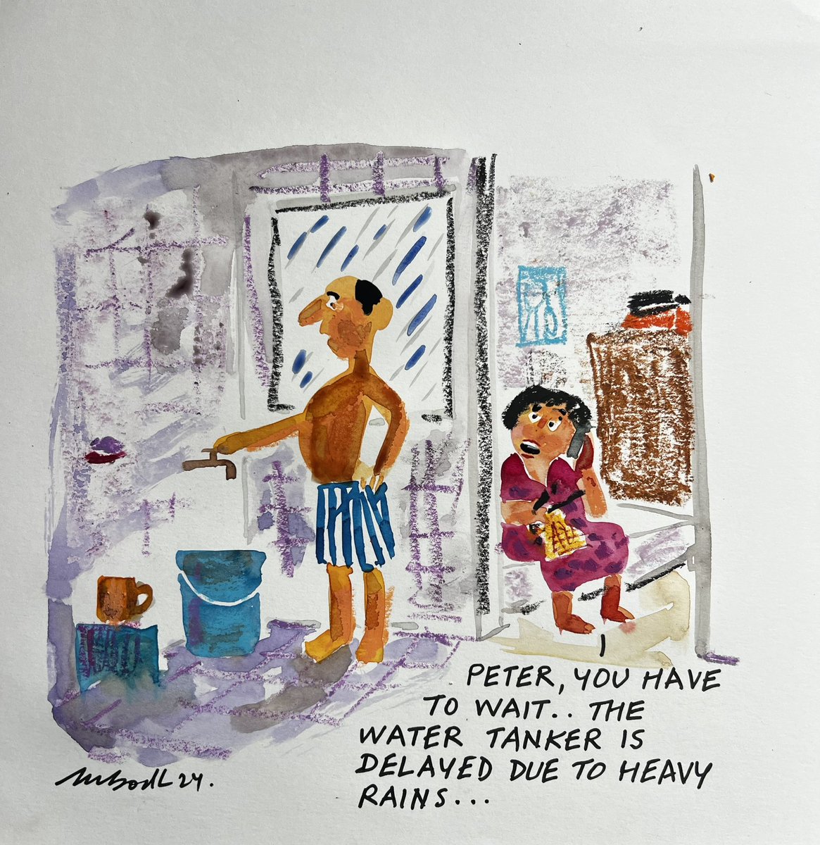 GOD FORGIVE WATER SUPPLY DEPARTMENT IN GOA.
Watching water tankers supplying water to homes during heavy monsoons is the symbol of inefficiency and corruption in Governance.