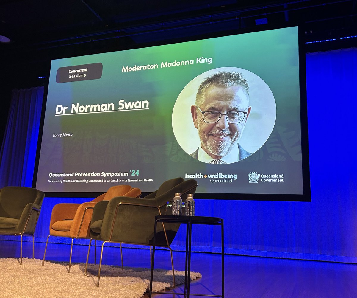 Starting the session on Effective Communication with <a href="/normanswan/">Norman Swan</a> at <a href="/hw_queensland/">Health and Wellbeing Queensland</a> #PreventionSymposium
Looking forward to being a part of a great discussion.