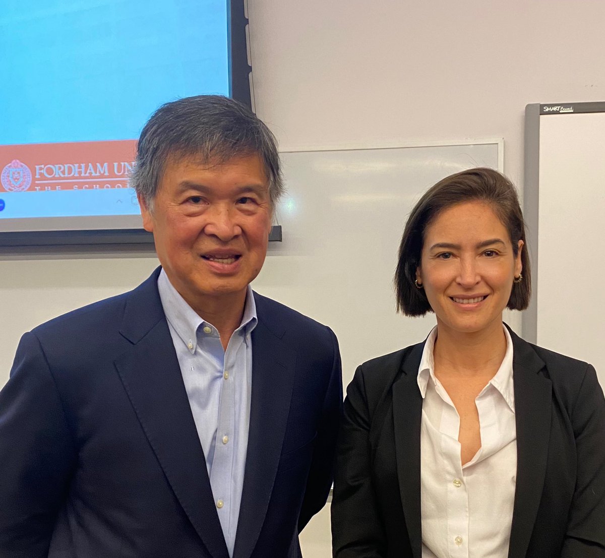 MaFernandaGzz's tweet photo. Impactful lecture with Judge Chin, known for the #Madoff  #TomBrady #Trump cases. @FordhamLaw His personal story is so inspiring !!! 🥹 https://t.co/S5bmSi0XIo
