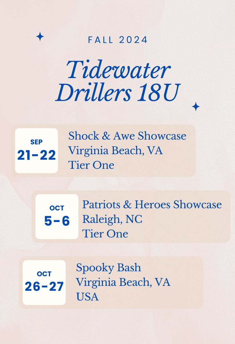 I am super excited for our 2024 fall season. Schedule Drop!!
<a href="/CNUSoftball/">CNU Softball- 2022 National Champions</a> <a href="/GuilfordSB/">Guilford College Softball</a> <a href="/MarymountSball/">Marymount Softball</a> <a href="/UMWSoftball/">UMW Softball</a> <a href="/GoPeaceSoftball/">WPU Softball</a> <a href="/GCPrideSoftball/">Greensboro Softball</a> <a href="/SUHornetsSB/">Shenandoah University Softball</a> <a href="/VWUSOFTBALL/">Va Wesleyan Softball</a>  <a href="/Bh2osoftball/">Bridgewater Softball</a>