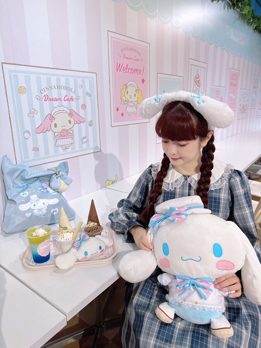 しまむら サンリオ シナモロール 青木美沙子 シナモン しまむら×シナモロール×青木美沙子コラボ タータンチェック長袖