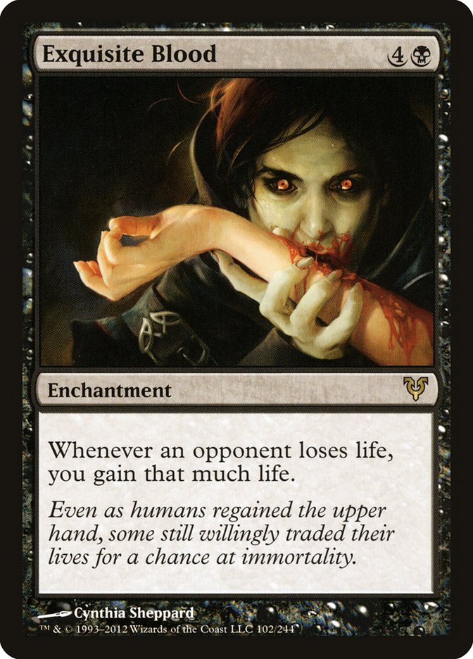 MtgPicks's tweet image. 🎊Epic #MTG #GIVEAWAY Alert🎊 

Add Exquisite Blood to your collection! 🔥

Here’s how to enter:
1️⃣  Like this post  ❤️
2️⃣  Retweet this post  🔁
3️⃣  Follow us @MtgPicks🧙‍♂️

Entries close Sep 9th 5:30 EST! Upgrade your deck on us! #EDH #TCG