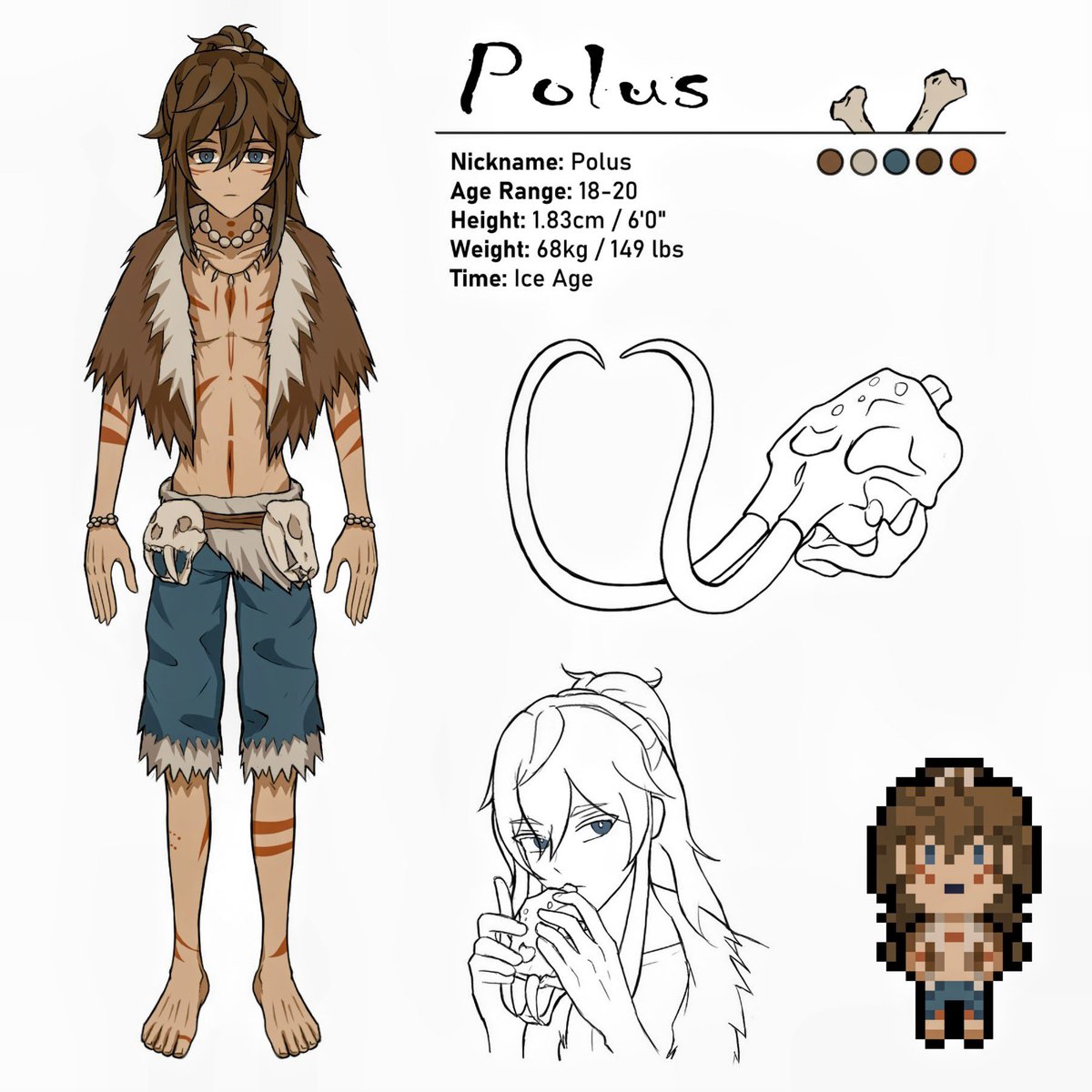 SteamOnTime's tweet photo. Character Sheet: Polus | A Passenger from Colder Times 🧊🦴 #SteamOnTime #indiedev #indiegame #indie https://t.co/2WZOjbwjHj