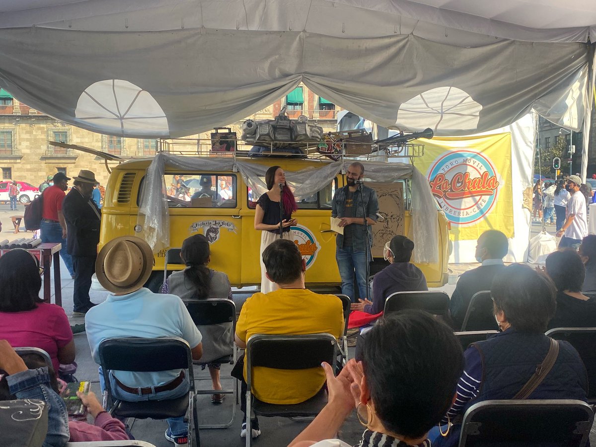 La Chula Foro Móvil y Hostería La Bota vuelven a la FIL del Zócalo este 2024. Del 10 al 20 de octubre. Presentaciones de libros, conferencias, lecturas, talleres, mesas de debate, música, teatro y danza. Pronto, nuestra programación en esta misma página. #lachulaforomóvil #fil